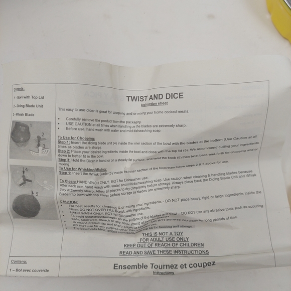 Avon Twist And Dice Kitchen Dicing And Whisk Dicer Chopper Vegetable Slicer - Picture 3 of 12